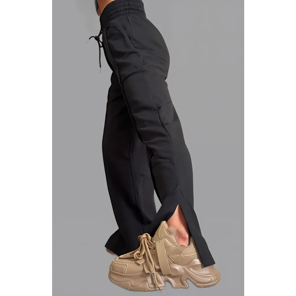 Uproar Roxxie Wide Leg Raven Black Sweatpants - MASA