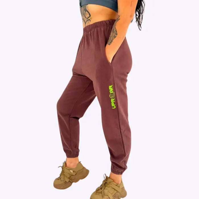 Uproar The Fox Sweatpant Washed Brown - MASA