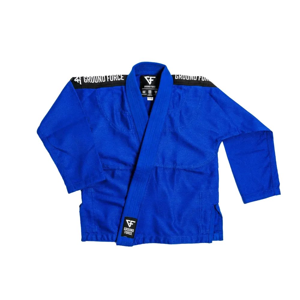 Ground Force Basic Kids BJJ Gi - Blue - Martial Arts Supplies Perth