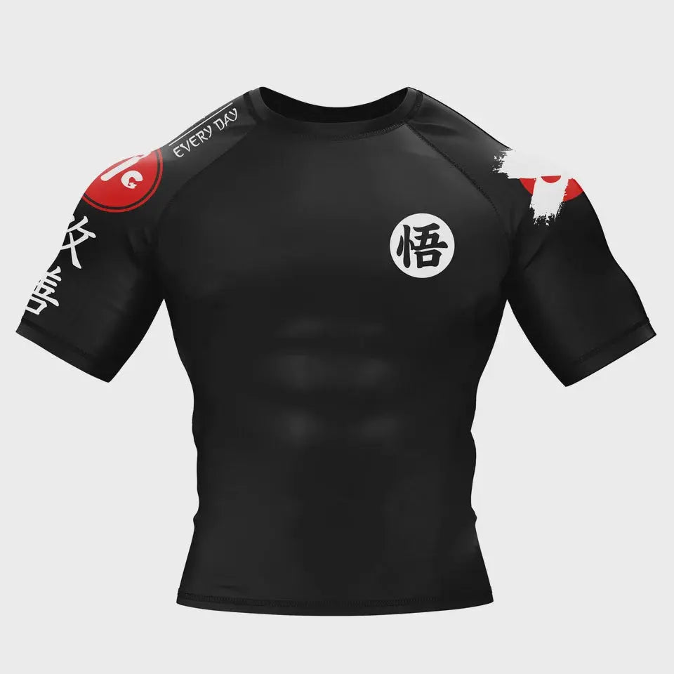 Kanji Black BJJ Rash Guard - MASA