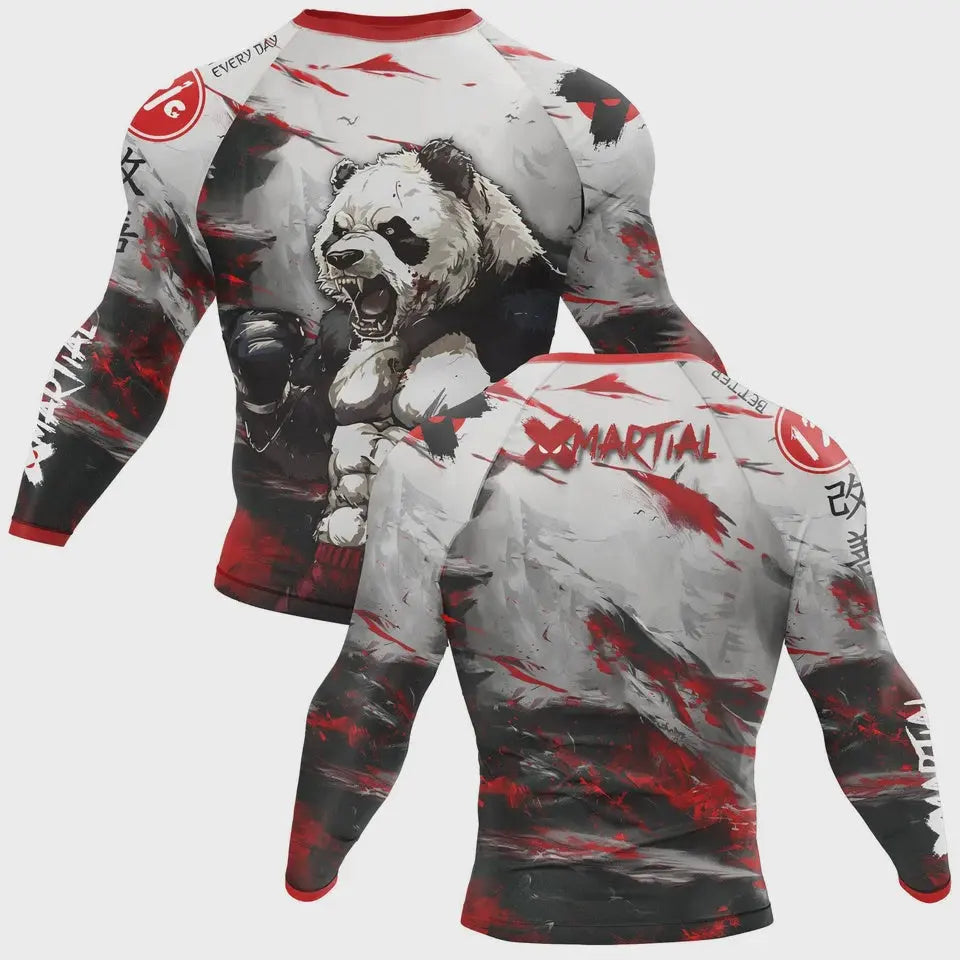 Shredded Panda BJJ Rash Guard - Long Sleeve - MASA