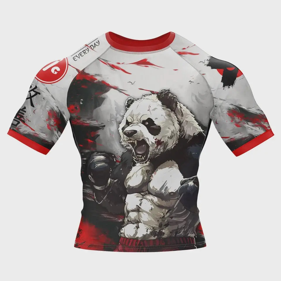 Shredded Panda BJJ Rash Guard - Short Sleeve - MASA