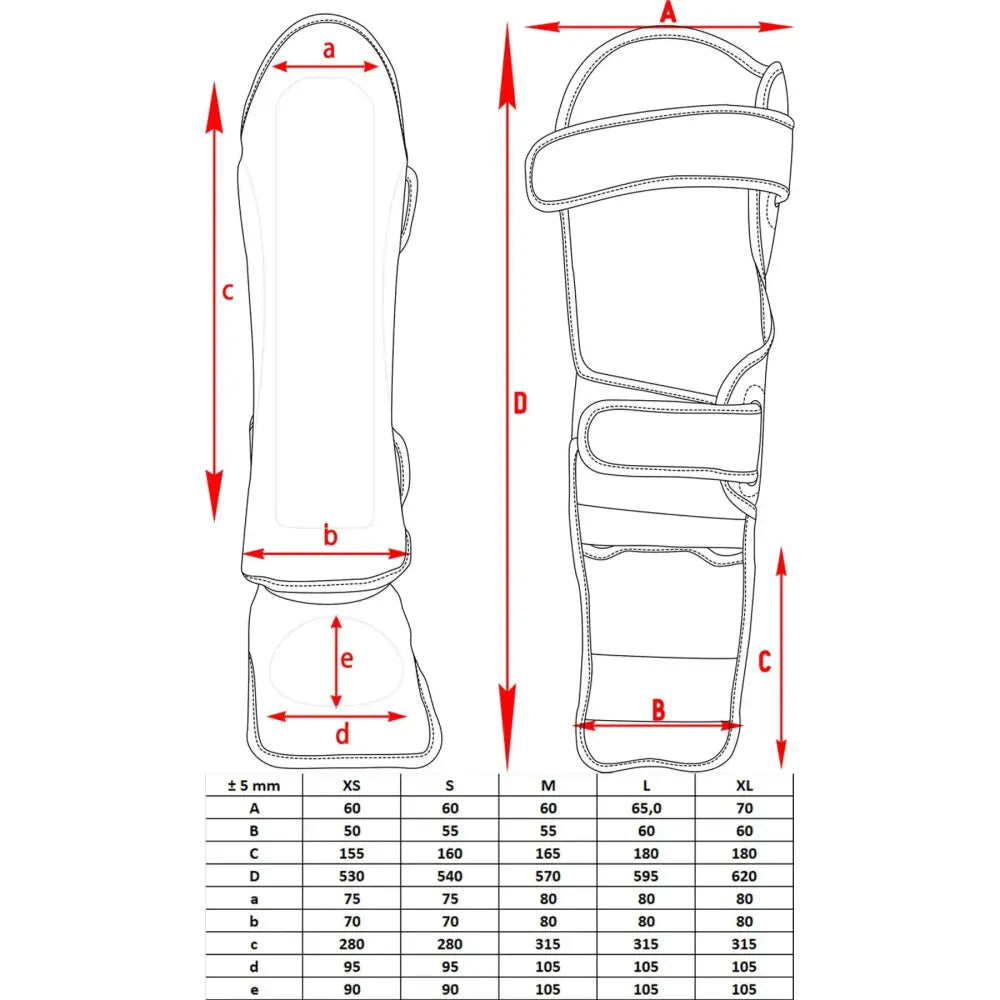 Top Ten Star Light Shin Guards - Gold Star - MMA Shin Guards Perth