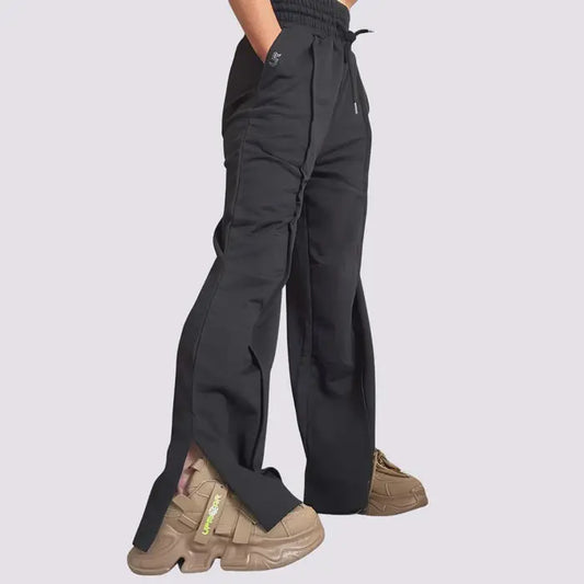 Uproar Roxxie Wide Leg Raven Black Sweatpants - MASA