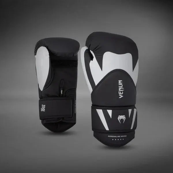 Venum Challenger 4.0 Boxing Gloves - Black/White - MASA