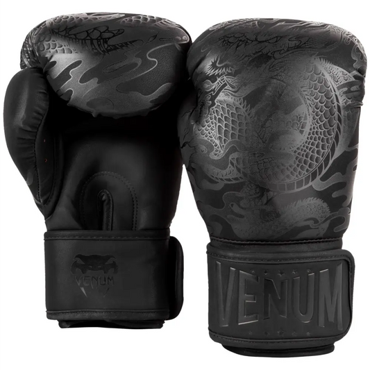 Venum Dragons Flight Boxing Gloves - Black