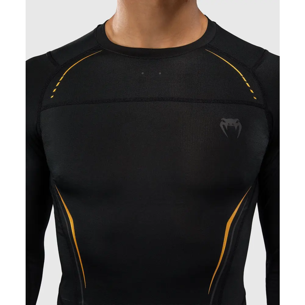 Venum G-Core Long Sleeve Rashguard - Black/Gold - MASA