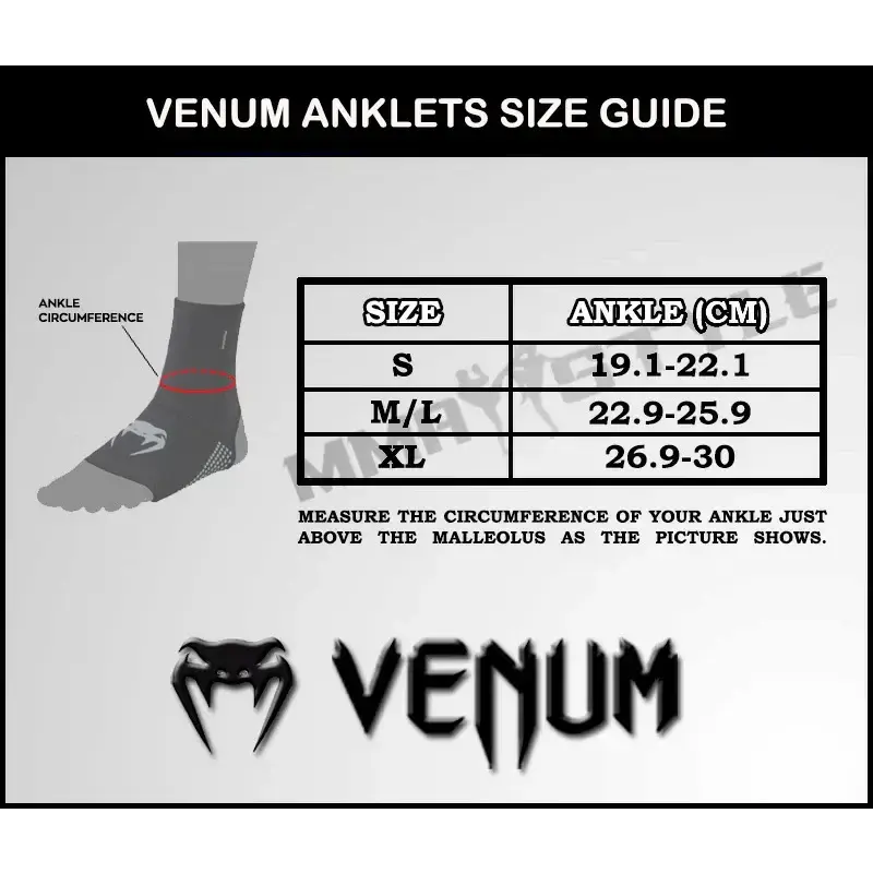 Venum Kontact Ankle Support Guards - Black - MASA