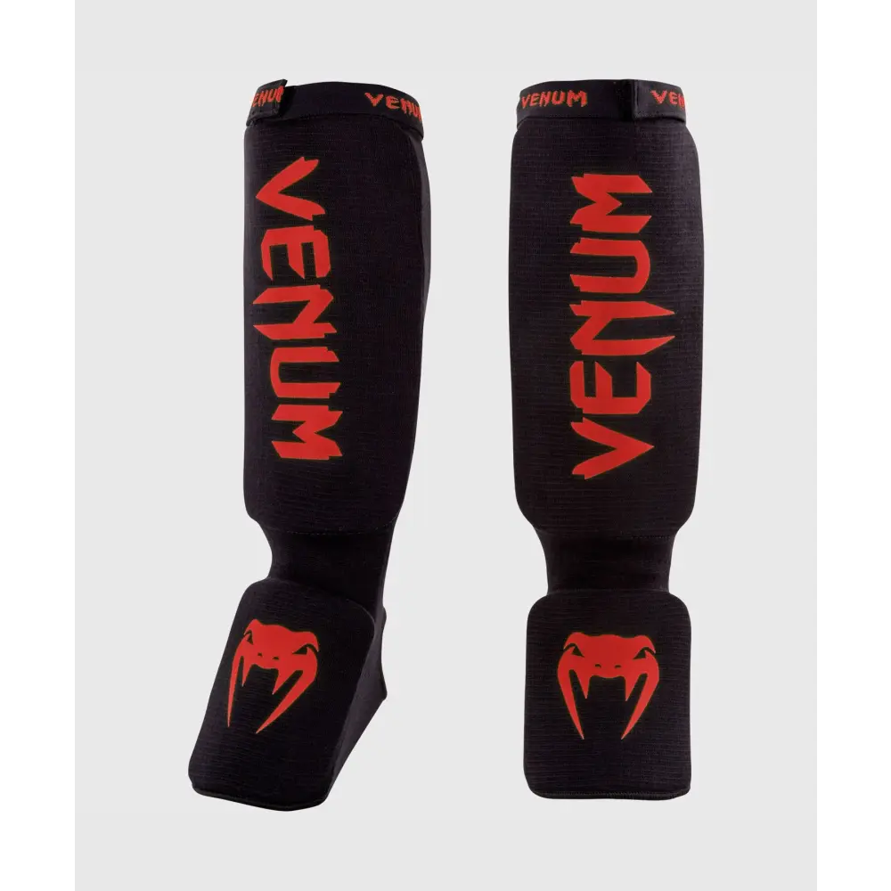 Venum Kontact Shin Guards - Black/Red - MASA