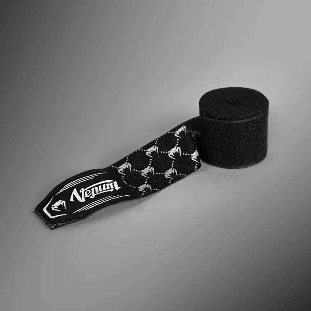 Venum Monogram Boxing Hand Wraps - Black/White - MASA