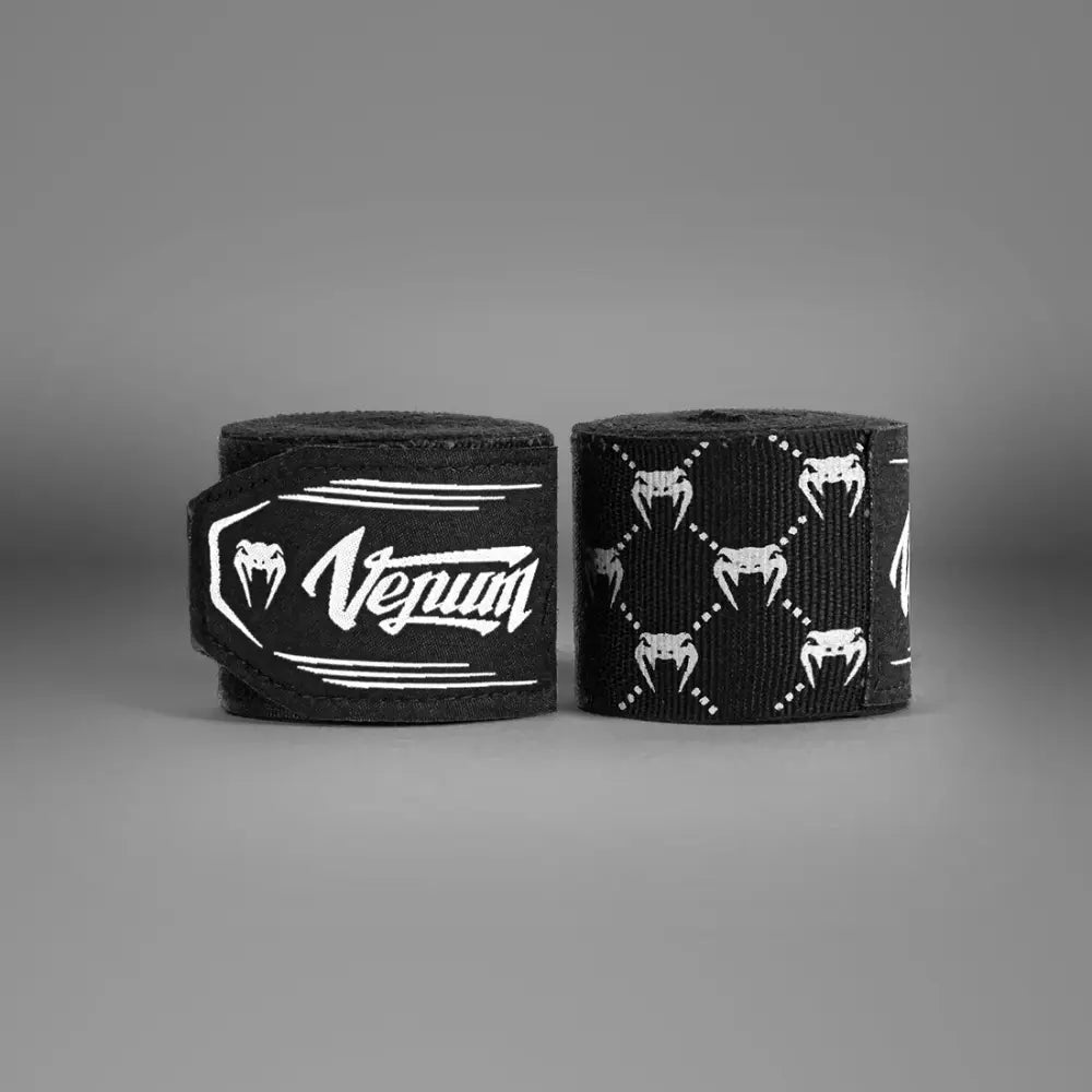 Venum Monogram Boxing Hand Wraps - Black/White - MASA