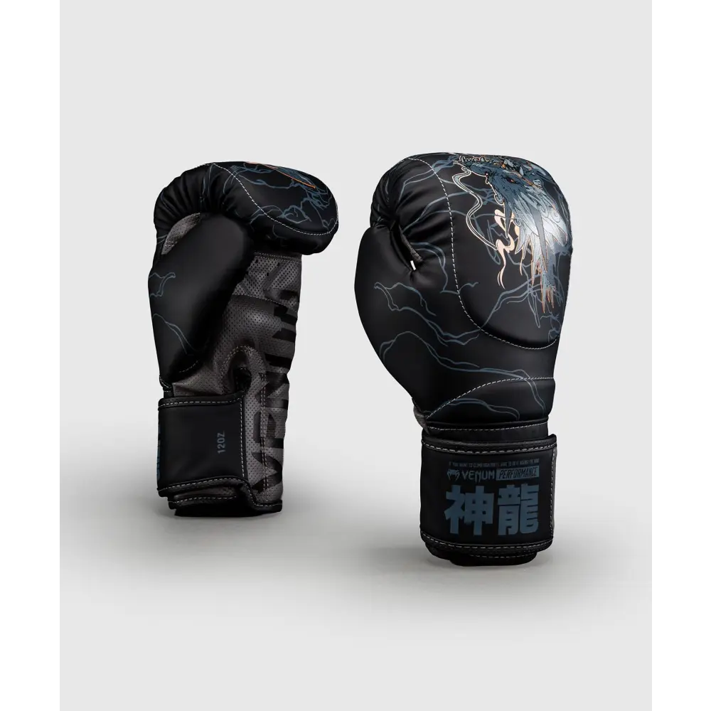 Venum Thunder Dragon Boxing Gloves - Black/Grey/Copper  - Muay Thai gloves